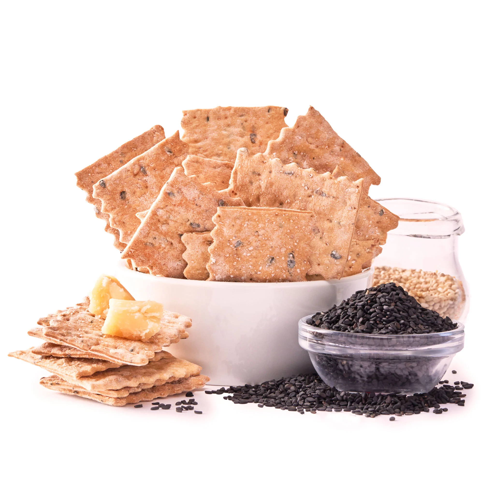 Black & White Sesame Sourdough Flatbread Bites - Image 3